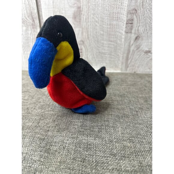 Ty Beanie Baby Kiwi Toucan Plush 1996 Vintage Collectible - Picture 2 of 5